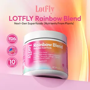 【for Creators】LOTFLY 7-Color Rainbow Nutrition – Anti-Inflammatory 255g Powder with Fruit & Vegetable Extracts – Fitness, Digestion & Supplements