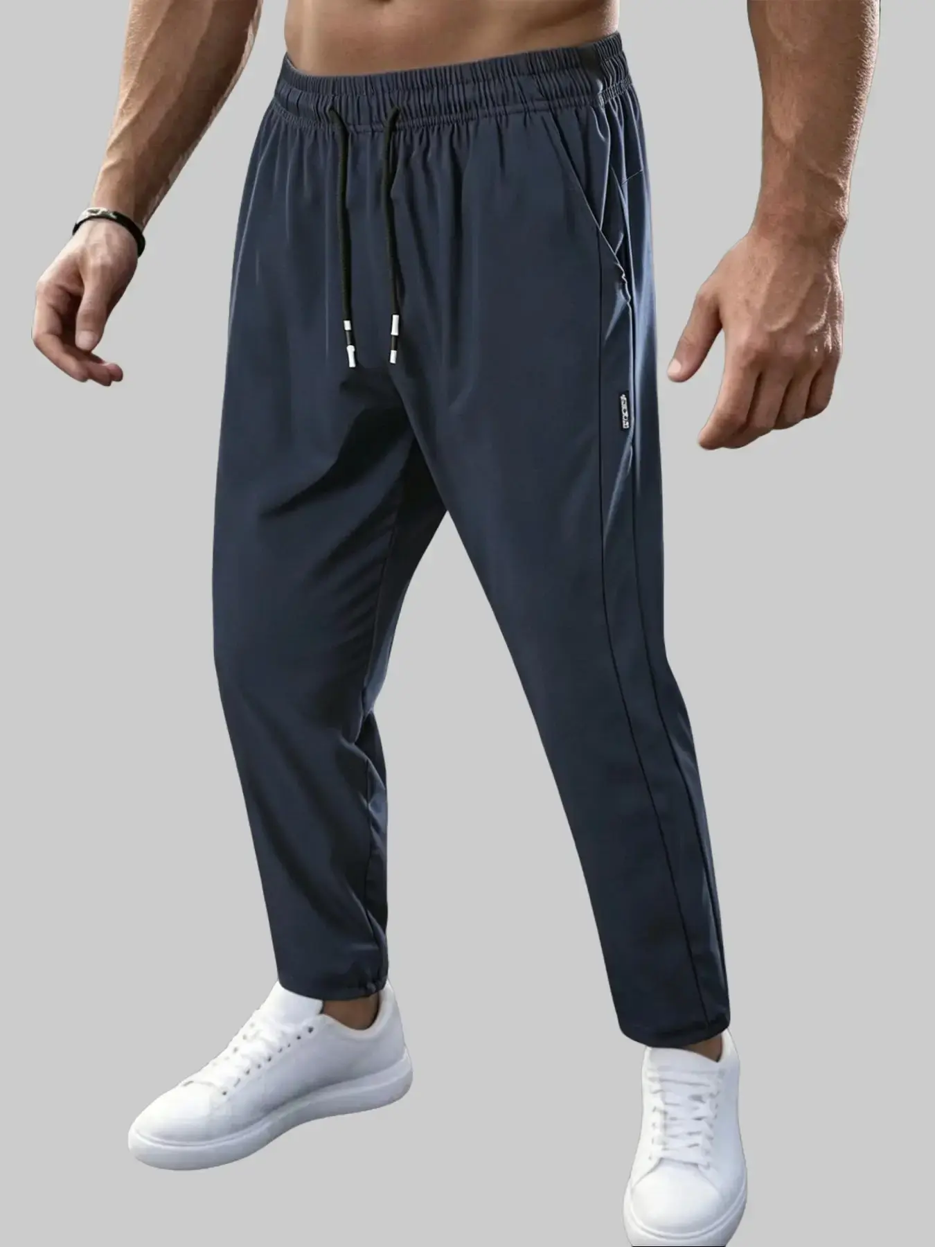 Men's Performance Tech Joggers, Lightweight Quick-Dry Workout Pants for Outdoor Jogging and Running, Workout Jogger