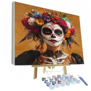 Portrait DIY Paint by Numbers Art Painting Kit, Acrylic Pigment Set for Adults Beginners, Home Decor Art Craft Gift, 40x50cm, Includes Brushes