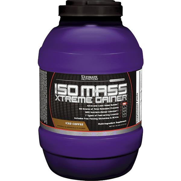 Ultimate Nutrition ISO MASS XTREME GAINER® - Chocolate Milk Flavor, 16:13 Carbohydrate to Protein Ratio, 66g Protein, 7 Flavors, 80 Servings