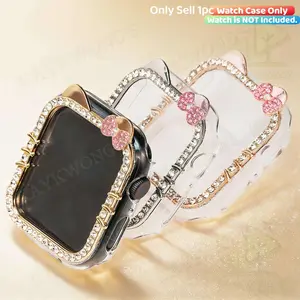 KAYKWONG'S 1 Cartoon-patterned Protective Watch Cases with Exquisite Rhinestone-plated Protection, Suitable for all Apple Watch Series 11/10/9/8/7/6/5/4/3/2/1/se and sizes., Compatible with 40mm/41mm/42mm/44mm/45mm/46mm/49mm