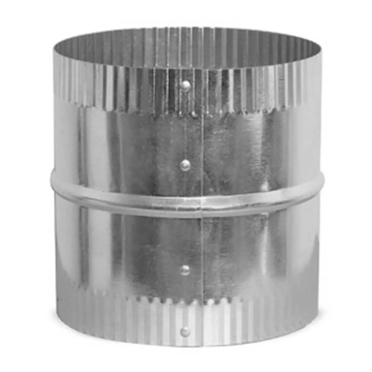 212 MAIN 6 in. Galvanized Steel Connector Coupling, Household Appliance Part with Durable Metal Build
