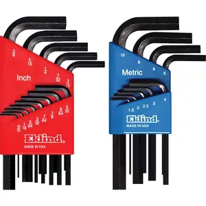 10122 Hex L-Key wrench Combo- Short Inch / MM, 22 Pieces