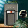 （Not applicable to the 100s）Aluminum alloy lighter, rechargeable lighter, standard ejector box holder, flameless and windproof lighter, suitable for scented candles, the best gift for men.