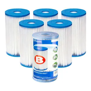 Intex 29005E Swimming Pool Type B Replacement Filter Pump Cartridge (6 Pack)