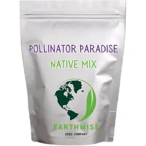 Earthwise Pollinator Paradise Native Wildflower Seed Mix - 1lb Drought-Tolerant Natural Blend - Bee & Butterfly Friendly, Easy-Grow - Supports Pollinators, Covers 2400 sq. ft.