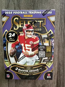 2025 Panini Select Football Hobby Blaster Box, Red & Blue Prizms