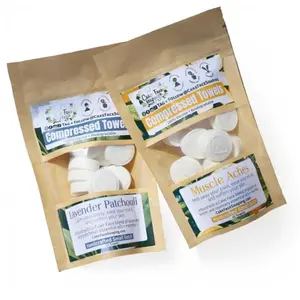 Compressed Towels infused with essential oils for on-the-go freshness Lavender Lemon