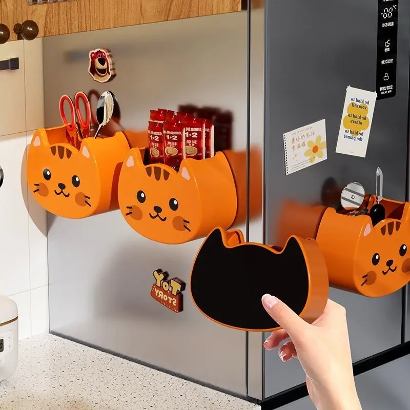 Magnetic Storage Box for Refrigerators - No Need for Drilling, Shelf for Fridge, Magnetic Organizer for Spices, Entryway Shelf