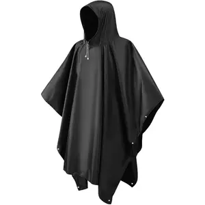 Rain Ponchos for Adults,Reusable Waterproof EVA Raincoats with Drawstring Hood & Sleeves,Lightweight Rain Gear for Men & Women,Perfect for Camping,Hiking,Travel,Outdoor Activities