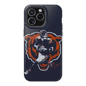 Chicago Flyers player Caleb "Iceman" Williams football design phone case for iPhone 12, 13, 14, 15, 16, and 17. Shockproof, hard-shell, high-definition printed, durable phone case.