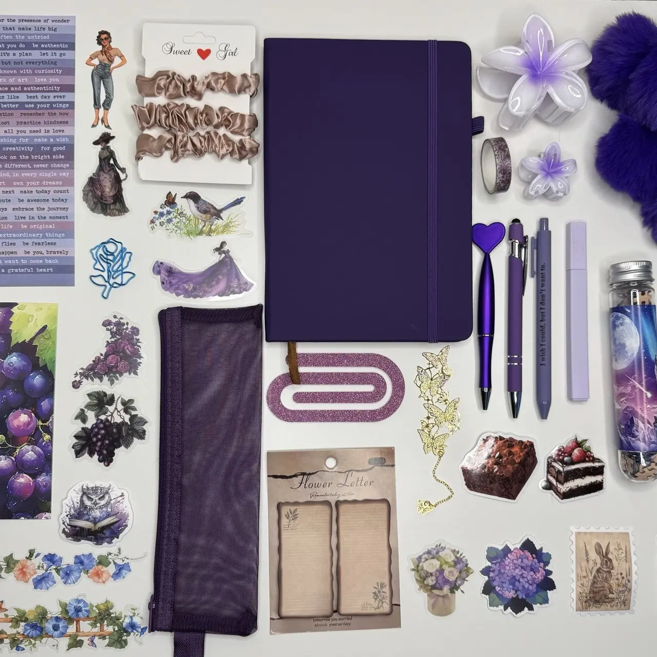 Purple Aesthetic Stationery Gift Set