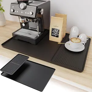 2-in-1 Coffee Mat & Dish Drying Mat Coffee Bar Mats for Countertop [Clean & Organized] Coffee Matt for Counter  Coffee Tray Espresso Mat Coffee Station Mat Espresso Coffee Maker Machine Mat