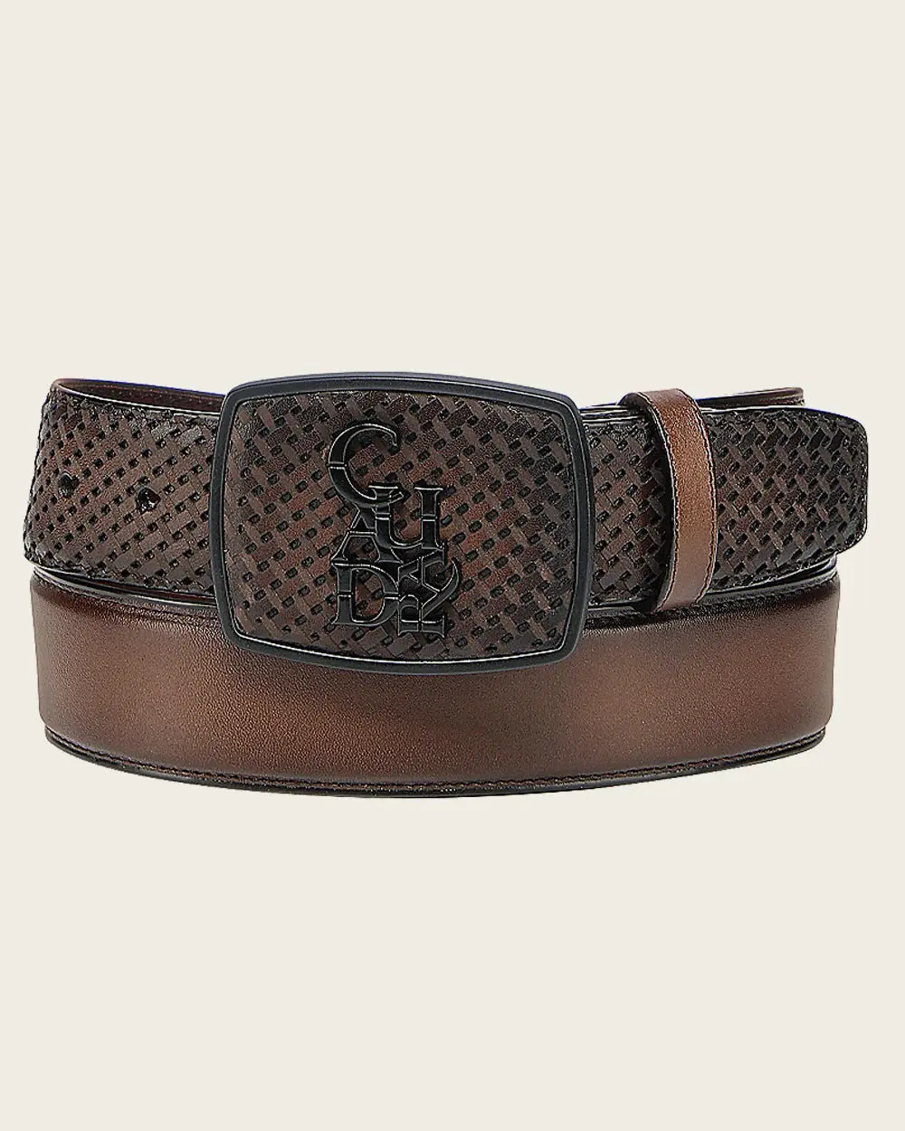 Cuadra Honey Brown Laser Western Belt  BC343