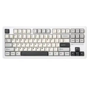 YUNZII YZ87 Gasket Mechanical Keyboard, TKL Wireless Hot Swappable with 5-Layer Padding, BT5.0/2.4G/USB-C NKRO RGB Backlit for Win/Mac