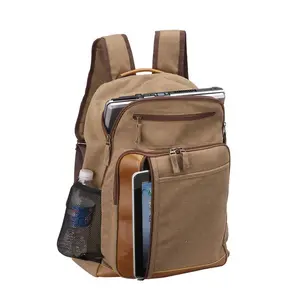 212 MAIN Tahoe Canvas Backpack - Tan, Durable Canvases Luggage for Daily Use, Full-Size Pack, Padded Pockets