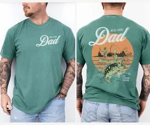 Reel Cool Dad Fishing Retro Shirt, Fishing Gift for Dad, Fishing Dad Funny Shirt, Father's Day Gift, Fishing Dad shirt