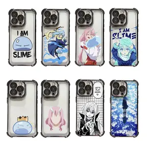 anime That Time I Got R-Reincarnated as a S-Slime phone case for For iPhone 17/16/15/14/13/12/11/Pro/ProMax/Plus/17Air/Xsmax,  Four-corner airbag electroplated anti-drop soft Case, Shockproof Transparent Soft Back Cover, Uv Printed, Special Gift