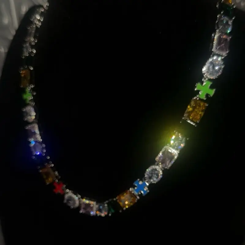 Gemstone - 10 mm mixed stone necklace
