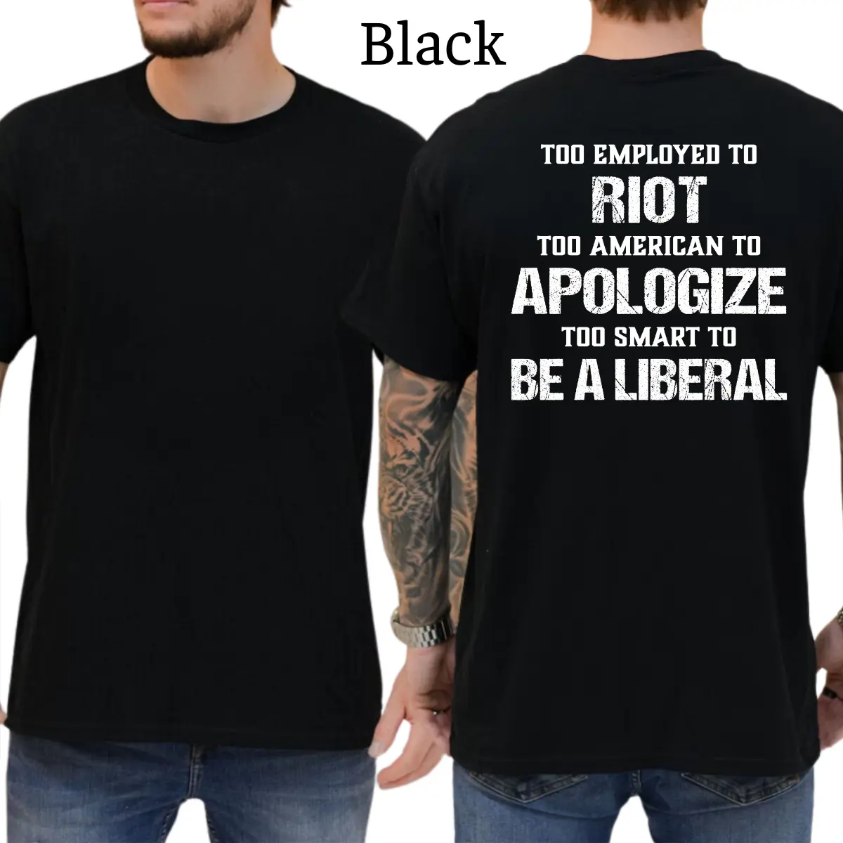 Too Smart To Be A Liberal T-Shirt, Patriot Mens Shirts Funny, Conservative Political Graphics Tee, Political Graphics Shirt, Men's Gifts, Casual Menswear, For Men