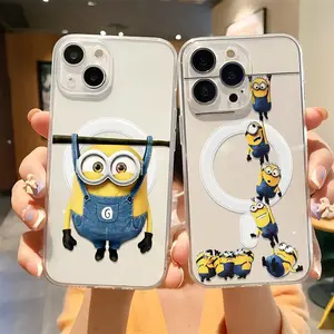 Magsafe Magnetic New Funny Anime M-Minions  Phone Case for iPhone 17 Air 16 15 14 13 12 11 8 7 Plus Pro Max X XR XSMax Soft Clear Cover Protection Protective