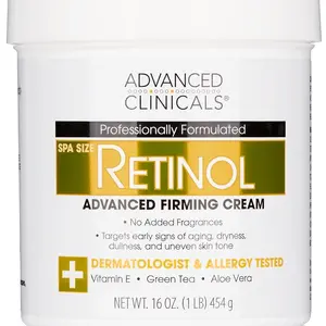 Advanced Clinicals Retinol Body Lotion Moisturizer Face Lotion & Body Cream | Crepey Skin Care Treatment Targets Look Of Crepe Skin, Wrinkles, Sagging Skin, & Sun Damaged Skin, 16 Oz
