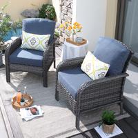 Denim Blue 2 Pieces Chair Set
