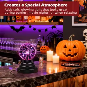 Plasma Ball Science Gift Touch Sensitive Plasma Globe Decorative Lamp Novelty Gift Halloween Christmas 3 inch