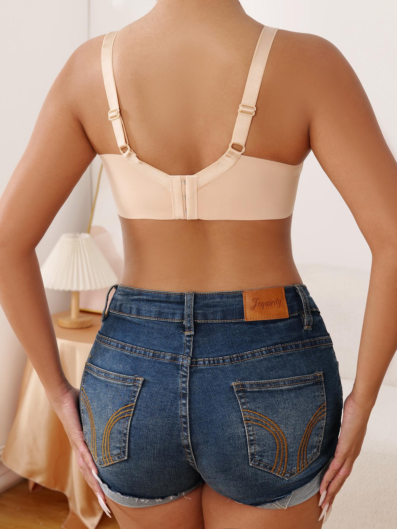 Women's Seamless Wireless Bralette, Adjustable Strap No Show Comfort Bra for Everyday Wear