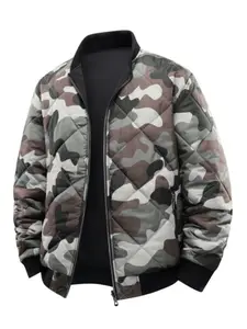 Winter New Men's Double-Sided Camouflage Jacket Cotton Coat with Small Round High Collar Reversible Wear Thick Warm Cuff Sleeves Casual Versatile Style winter outfits men puffer jacket men heated jacket