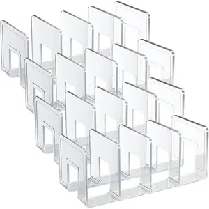 4 Pack Clear Acrylic Multifunctional File Organizer, Desktop File Sorter Folder Organizer for Book Envelopes Mail Document Notebook, Works as Purse Handbag Organizer, Practical Daily Office Supplies