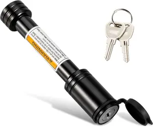 Trailer Hitch Lock Black, Hitch Pin Lock with 5/8 Inch Diameter Anti-Theft Hitch Locking Pin for 2 Inch Receiver