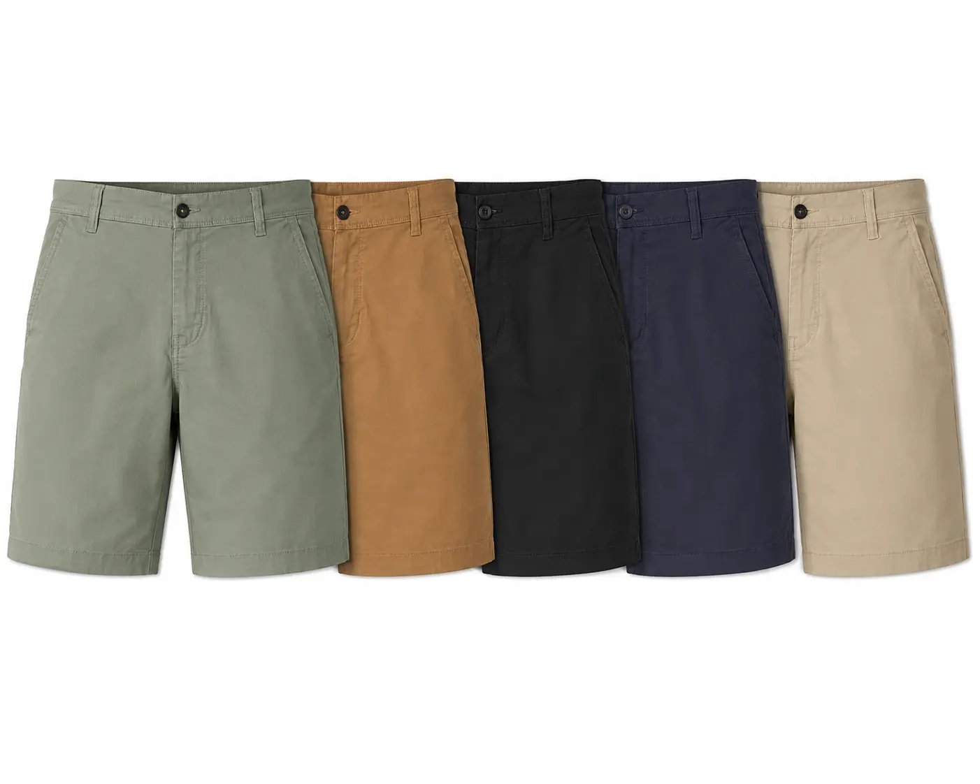 Men's Flex Stretch Casual Cotton Chino Shorts With Pockets Slim Fit Lightweight Summer Shorts Everyday Comfort Travel Golf Beach Casual Wear