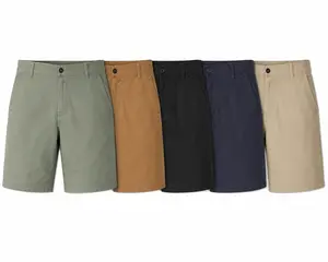 Men's Flex Stretch Casual Cotton Chino Shorts With Pockets Slim Fit Lightweight Summer Shorts Everyday Comfort Travel Golf Beach Casual Wear