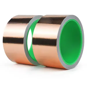 Copper Tape 2  1.97mil x 2inch x 33ft with Conductive Adhesive for Guitars and Shielding, Slugs,Stained Glass, Electrical Repairs, Grounding