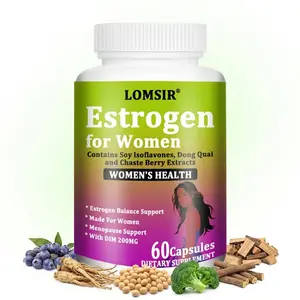 Estrogen Supplement for Women - 200mg DIM Supplement for Women - Diindolylmethane with Soy Isoflavones, Dong Quai and more - Support for Hormone, Menopause - 60 Capsules