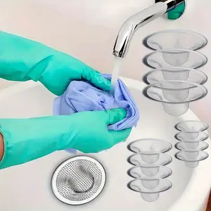12 Pack Metal Mesh Kitchen Sink Strainer, 4.5"/2.75"/2.09" Stainless Steel Slop Basket Filter Trap, Mesh Sink Drain Strainer Kitchen, Hair Basket Drain - Fits Most Kitchen Bathroom Sinks Shower Floor Drain