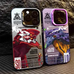 Anime E-Evangelions Phone Case for iPhone 17 16 15 14 13 12 11 Air Pro Max Plus Anti-Fall Matte Back Cover Protective Personalized Casing Shockproof TPU Material Full Coverage Design Colorful Smartphone