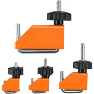 4 count  Line Water Hose Clamp Set, Line Water Hose  Pipe Fluid Clamp Set,  Pipe Fluid Pinch Tool Set(Orange