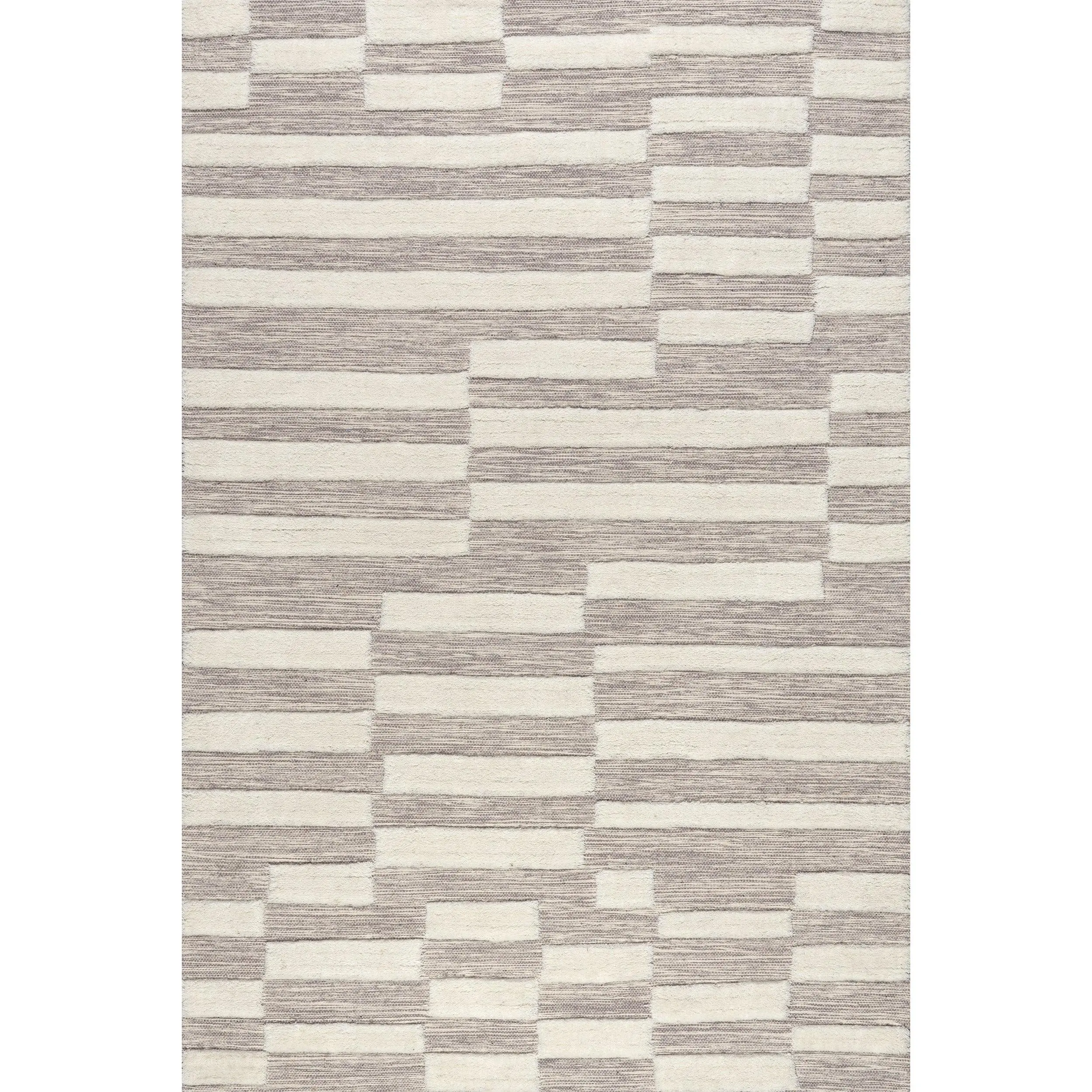 nuLOOM Handmade Cotton Baja Broken Stripe Rectangle Area Rug, Geometric Stripe Rug for Living Room, Bedroom - Care Tips: Gently Blot with Mild Detergent, Allow to Dry Flat
