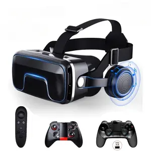 VR Helmet 3D Glasses Virtual Reality Casque for Smartphone with ENC Wireless Trucker Bluetooth Mic Quran Speaker LED Light Frame Auto Clicker Magnetic Indoor HD TV Antenna Audio Features