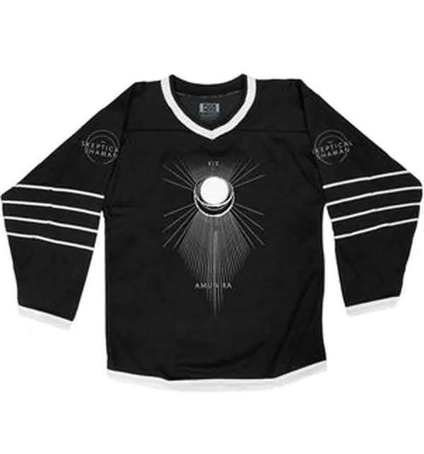 Black Hockey Jersey Retro Graphic Long Sleeve Sports Shirt Classic Fan Apparel