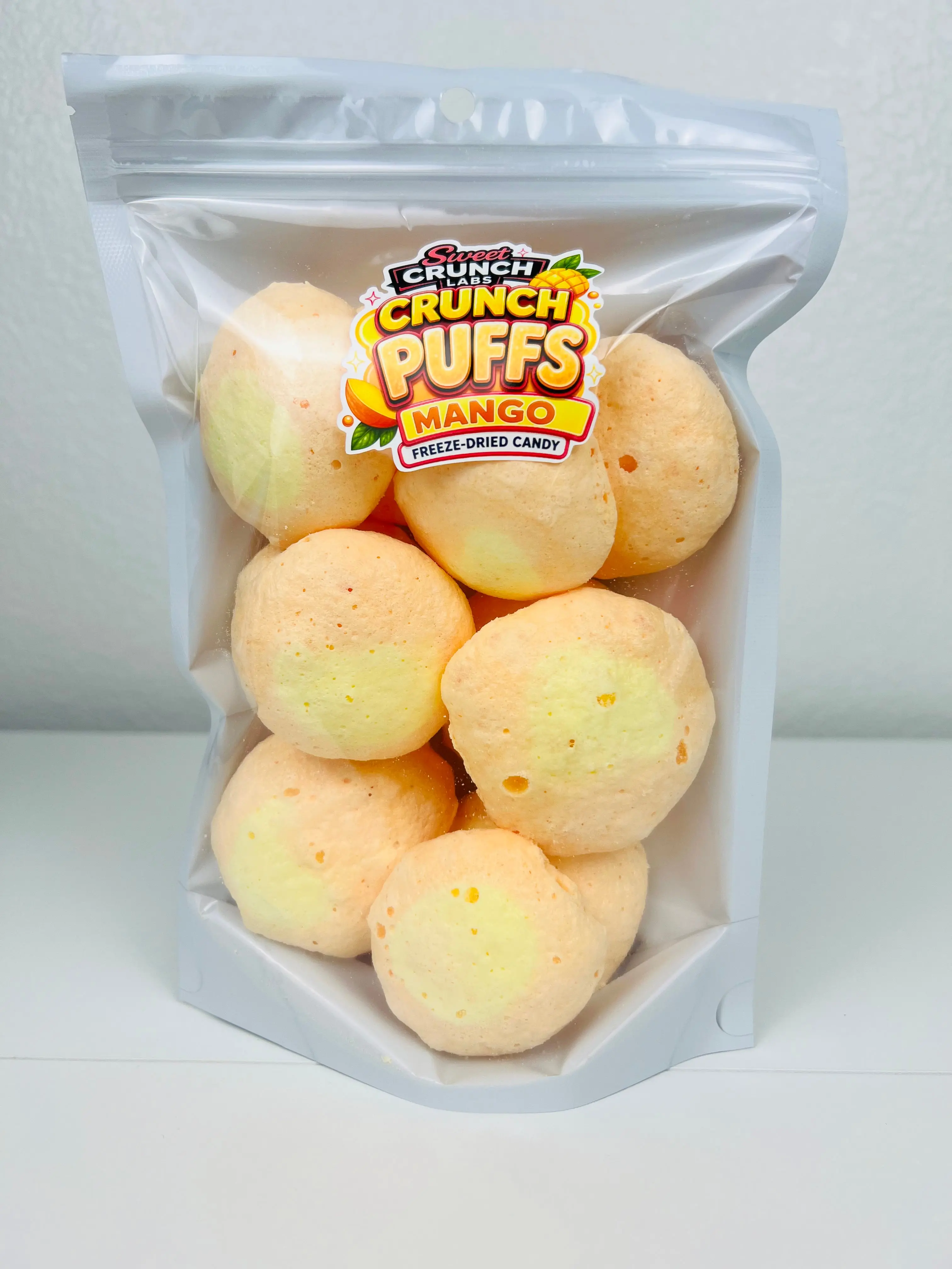 Mango Crunch Puffs – Freeze-Dried Candy