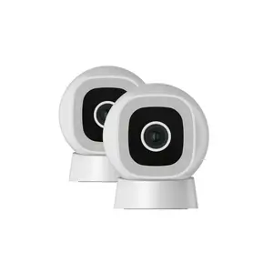 Luna Mini Cam 2 Pack- 2K 2.4GHz WiFi Indoor/Outdoor Security Cameras for Home with Color Night Vision, AI Motion Detection, Two-Way Audio, IP65 Weatherproof, Home Surveillance Monitoring