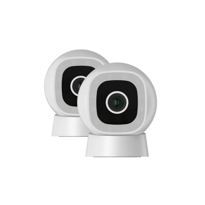 Luna Mini Cam 2 Pack- 2K 2.4GHz WiFi Indoor/Outdoor Security Cameras for Home with Color Night Vision, AI Motion Detection, Two-Way Audio, IP65 Weatherproof, Home Surveillance Monitoring