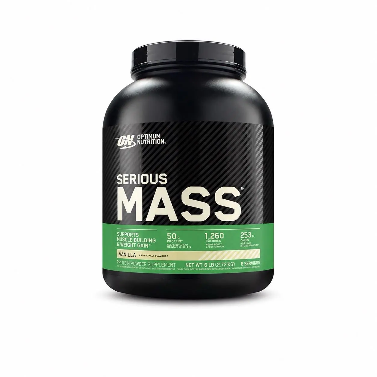 OPTIMUM NUTRITION Serious Mass High Protein Milk Powder Instant Mix Drink Supplement - Vanilla Flavor, 6 lb (2.72 kg), 50g Protein Per Serving, Vitamin C, Vitamins & Minerals, Metabolism Support, Fitness Dietary Aid, Protein Powder, Instant Mix Protein