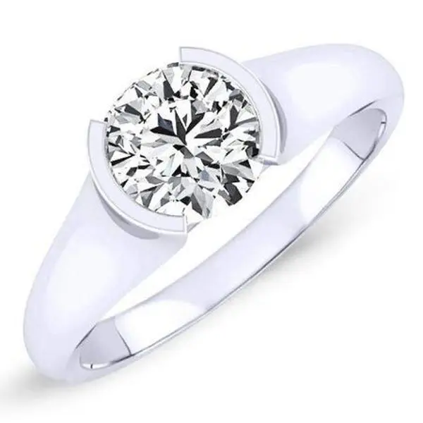 Jasmine - Round Moissanite Engagement Ring