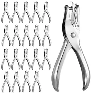 20 Pack 1 Hole Punch 1/4 Inch Single Hole Puncher Metal 5 Sheet Capacity Single Punch Set  to School  Paper Punches for Greeting Cards Scrapbook Notebook Puncher Paper Hand Tool