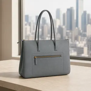 Women’s Large Tote Bag with Zipper Pocket, Textured Top Handle Shoulder Handbag for Work, Travel, Shopping and Daily Use