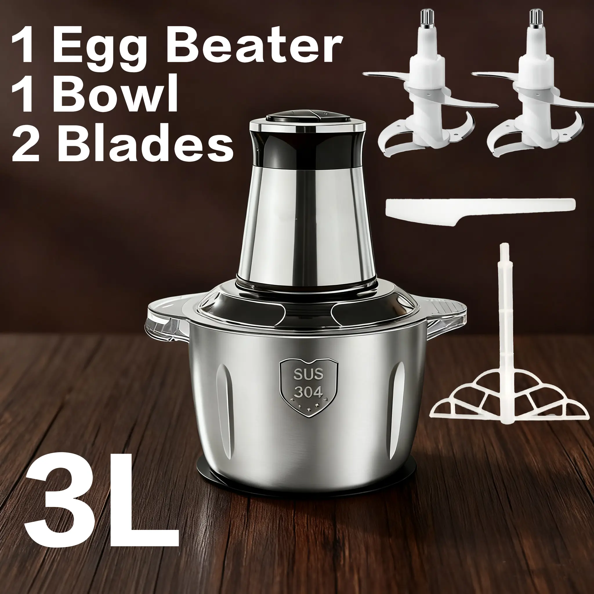 Full-Size Electric Food Processor, Multi-Function Baby Food & Meat Grinder with Large Capacity for Home Use